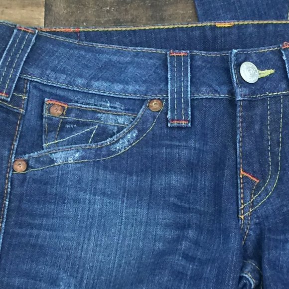 True Religion Joey Flare Blue Jeans - Picture 3 of 8